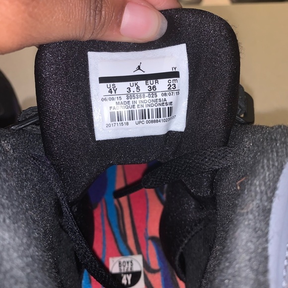 Jordan 8 Retro Aqua Blue Size 4 in Boys - Picture 4 of 4